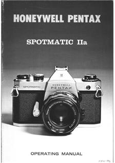 Pentax Spotmatic SP 2 a manual. Camera Instructions.